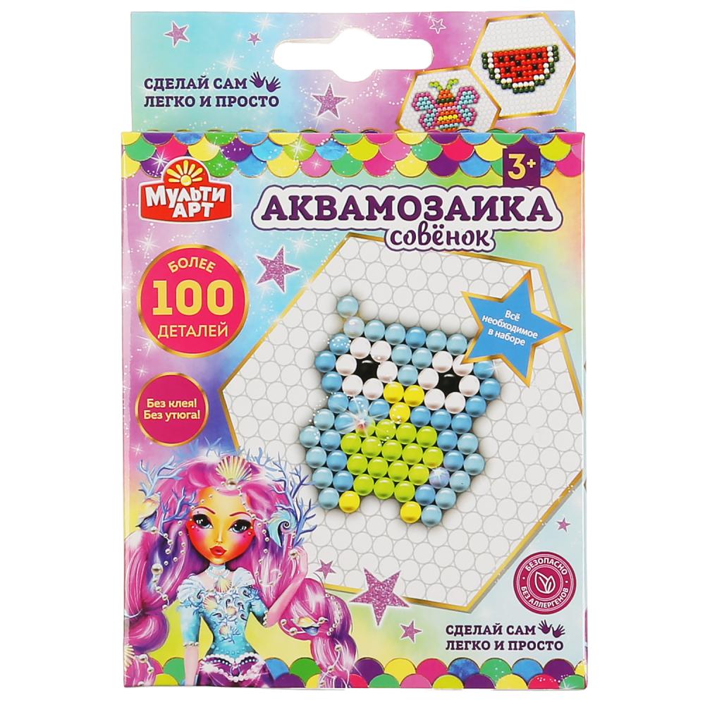 Аквамозайка 100-AQUAMOS-5 Сова ТМ Мульти Арт 303564