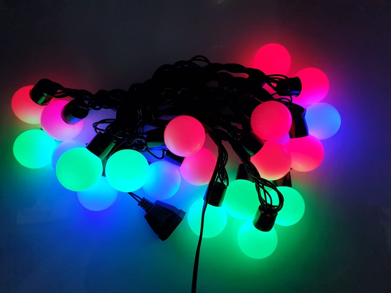 Электрическая гирлянда 024 "Шар" цветная LED длина 10м дом/улица - Уфа 