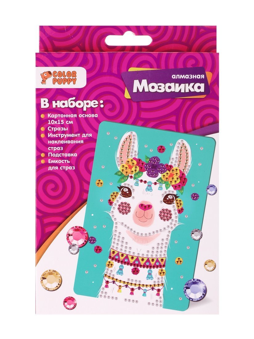 Алмазная мозаика 70081 Лама 10*15см ТМ Color Puppy - Бугульма 