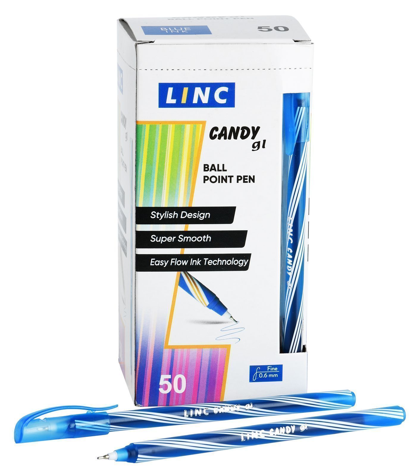 Ручка 7008 синяя шариковая LINC CANDY 0.6мм - Елабуга 