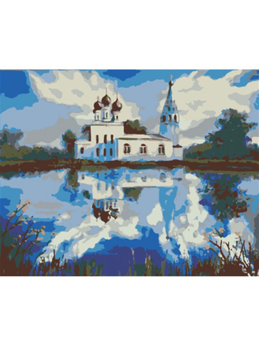 Картина Небесное отражение по номерам на холсте 50*40см КН5040403 - Москва 