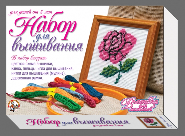 Набор 01190 для вышивания с рамкой Роза ТМ Десятое Королевство - Волгоград 
