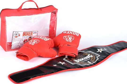 Боксерский набор 21559 Перчатки+пояс победителя 324813 - Альметьевск 