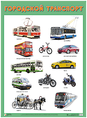 Развивающие плакаты МС11675 Городской транспорт - Уральск 