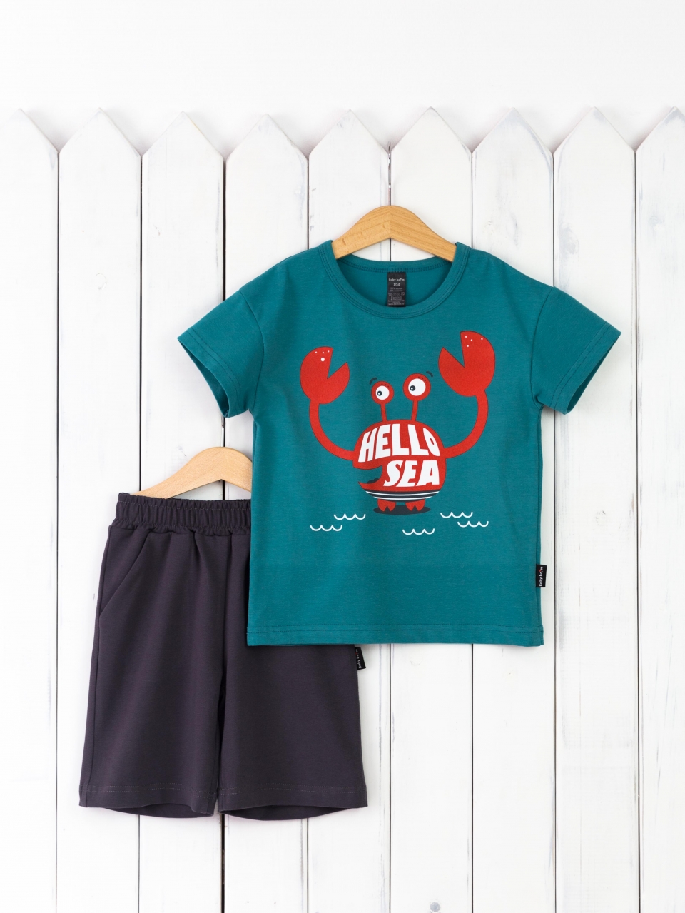 КД466/2-К Комплект р.116 футболка/морская волна+графит Бэби Бум - Саранск 