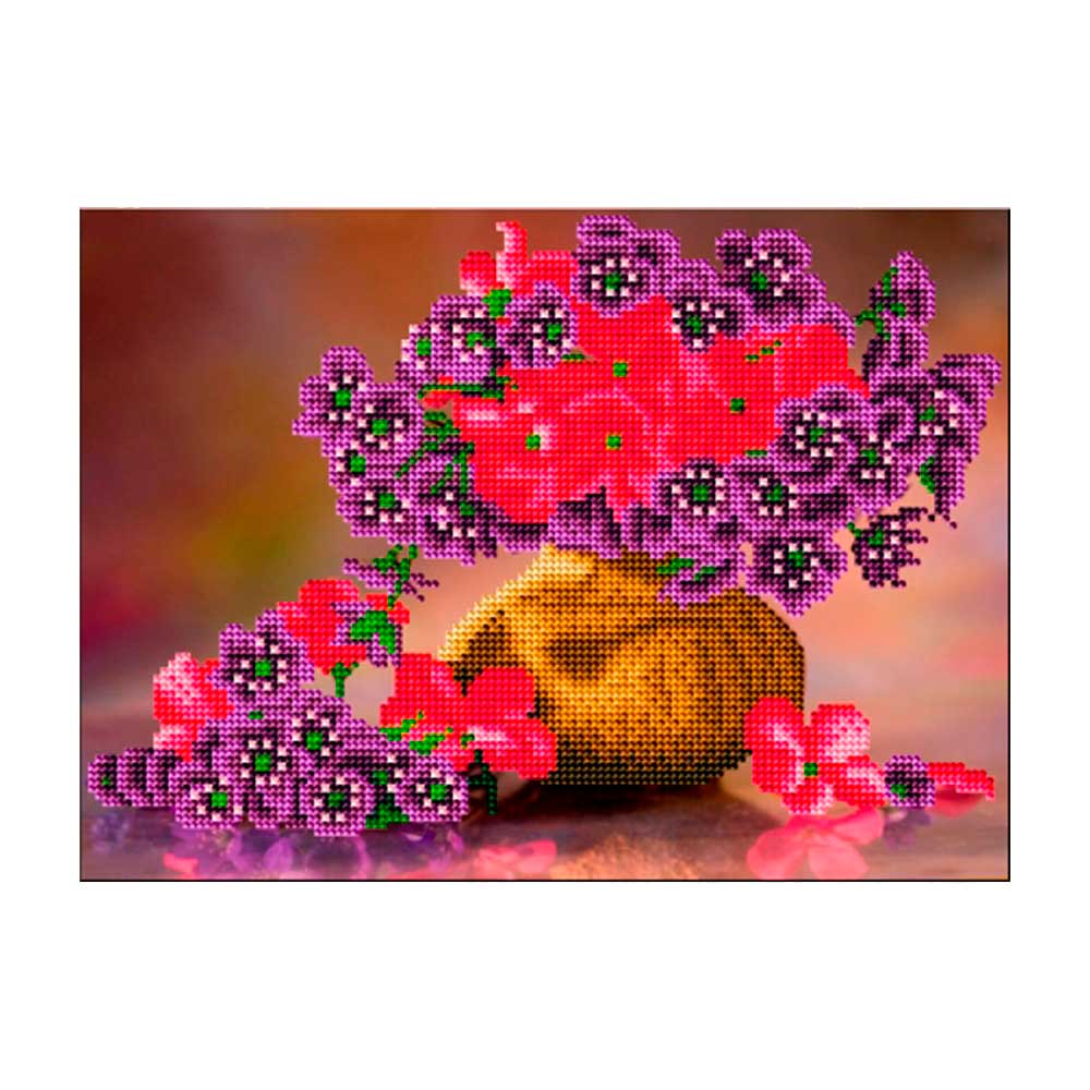 Алмазная мозаика ACH026 Красивые цветы 30*40см Рыжий кот - Магнитогорск 