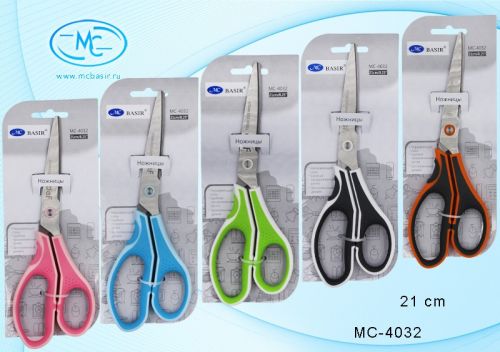 Ножницы МС-4032 прорезиненная ручка , нержав. сталь, 21см/8,25см - Пермь 