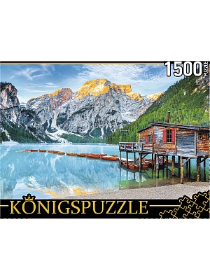Пазл 1500 элементов Италия.Озеро Брайес в Альпах ГИК1500-0672 Konigspuzzle Рыжий кот - Магнитогорск 