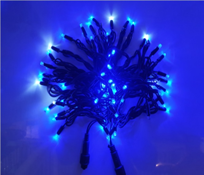 Электрическая гирлянда 018 синий свет LED длина 10м дом/улица - Альметьевск 
