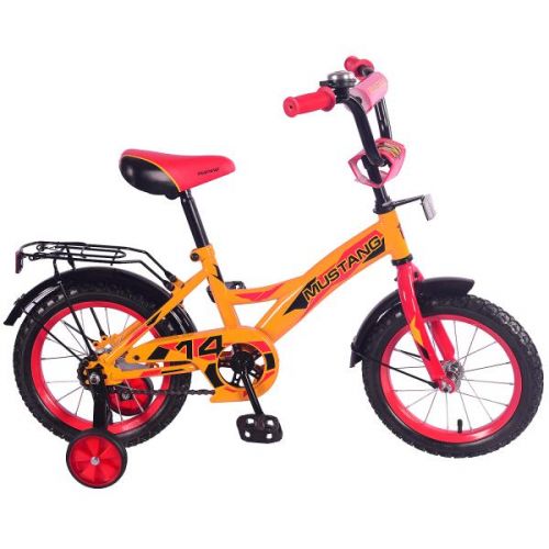 Велосипед 14 детский ST14030-GW желтый с красным ТМ «MUSTANG