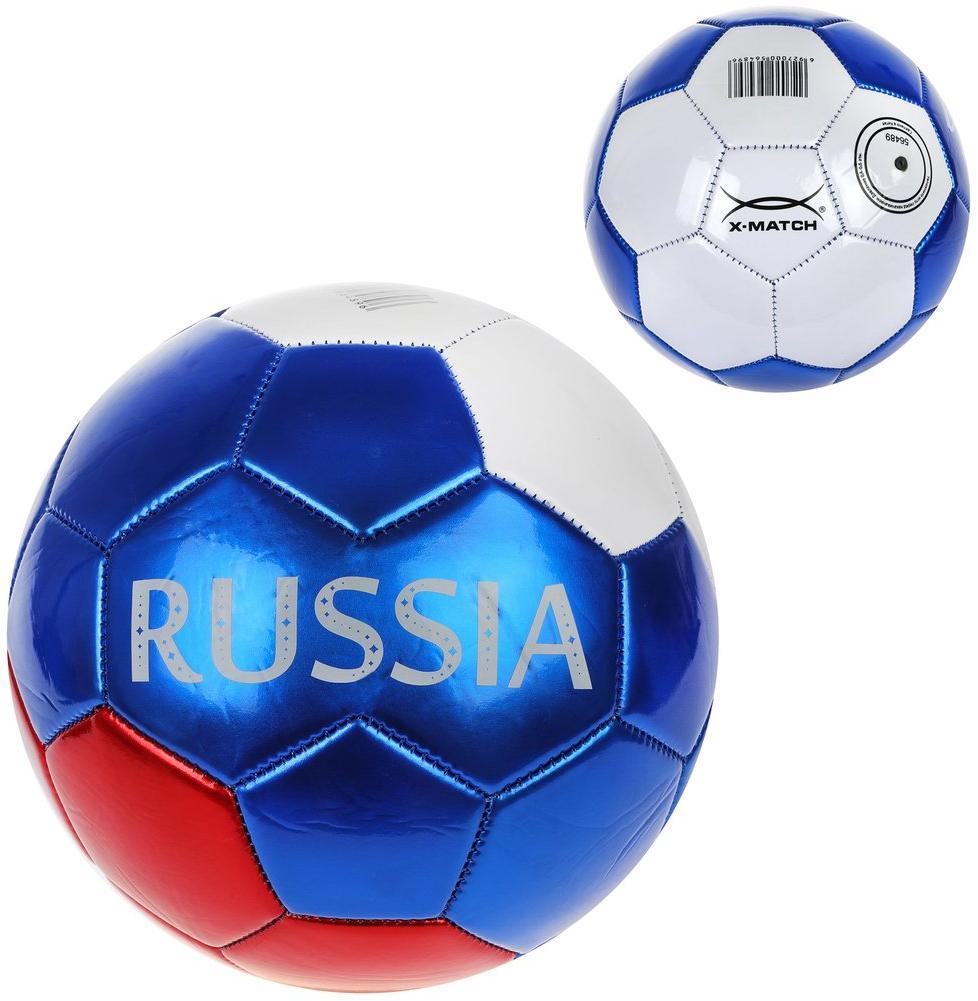 Мяч 56489 футбольный X-Match 1 слой PVC металлик - Ульяновск 