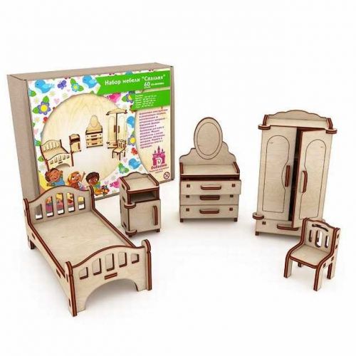 Сборная модель ТВУ-0000006 мебель "Спальня" 60 дет Долодом - Магнитогорск 