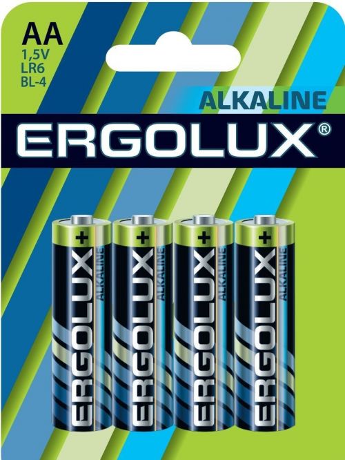 Батар Ergolux LR6 алкалин ВР-4 4шт 11748