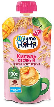 Фрутоняня Кисель 130гр овсяный с яблоком, манго и персиком Р071319 - Санкт-Петербург 