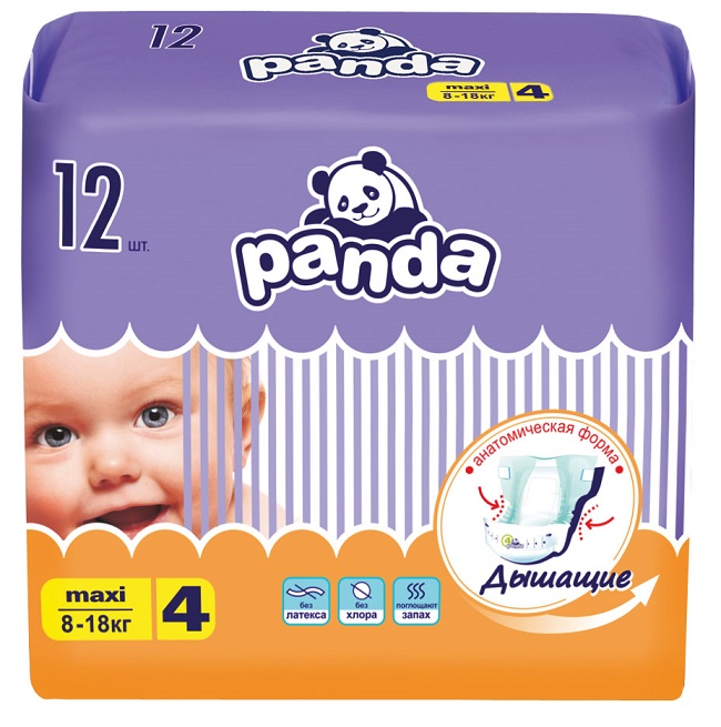 Подгузники для детей panda Maxi по 12шт BB-054-LU12-017 - Пенза 