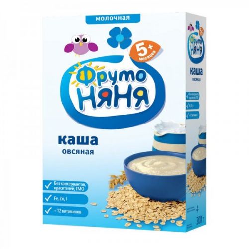 Фрутоняня Каша 200 молочная овсяная 5+ мес (9) - Омск 