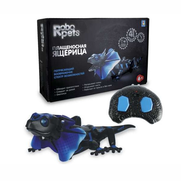 1TOY Т13655 Плащеносная ящерица светые и звуковые эффекты 39, 6*12*24,5см - Елабуга 