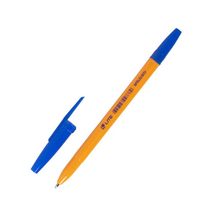 Ручка синяя LITE 51OR оранжевая круглая BPRL02-B/Or