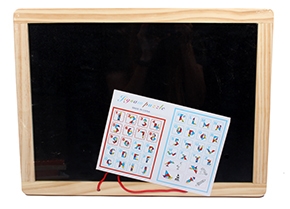 Доска ИД-9877 маркерно-меловая 40х30см + алфавит и цифры Рыжий кот - Ульяновск 