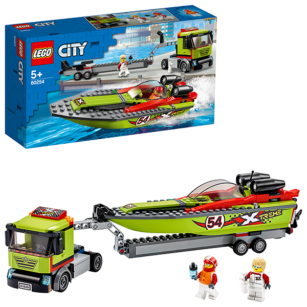 LEGO City 60254 Конструктор ЛЕГО Город Great Vehicles Транспортировщик скоростных катеров - Чебоксары 