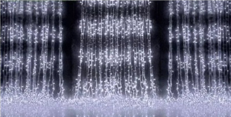 Электрическая гирлянда 086 "Водопад" белый свет LED размер 3*3м (улица) - Уфа 