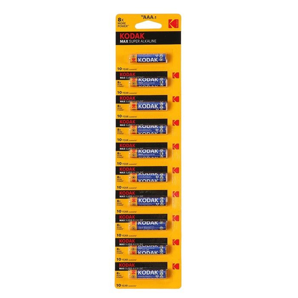 Батарейка Kodak MAX LR03 10xBL K3A-10 (поштучно) отрывной - Елабуга 