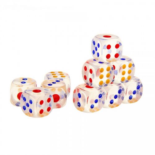 Игральные кубики R14085 прозрачные 1,5см - Елабуга 