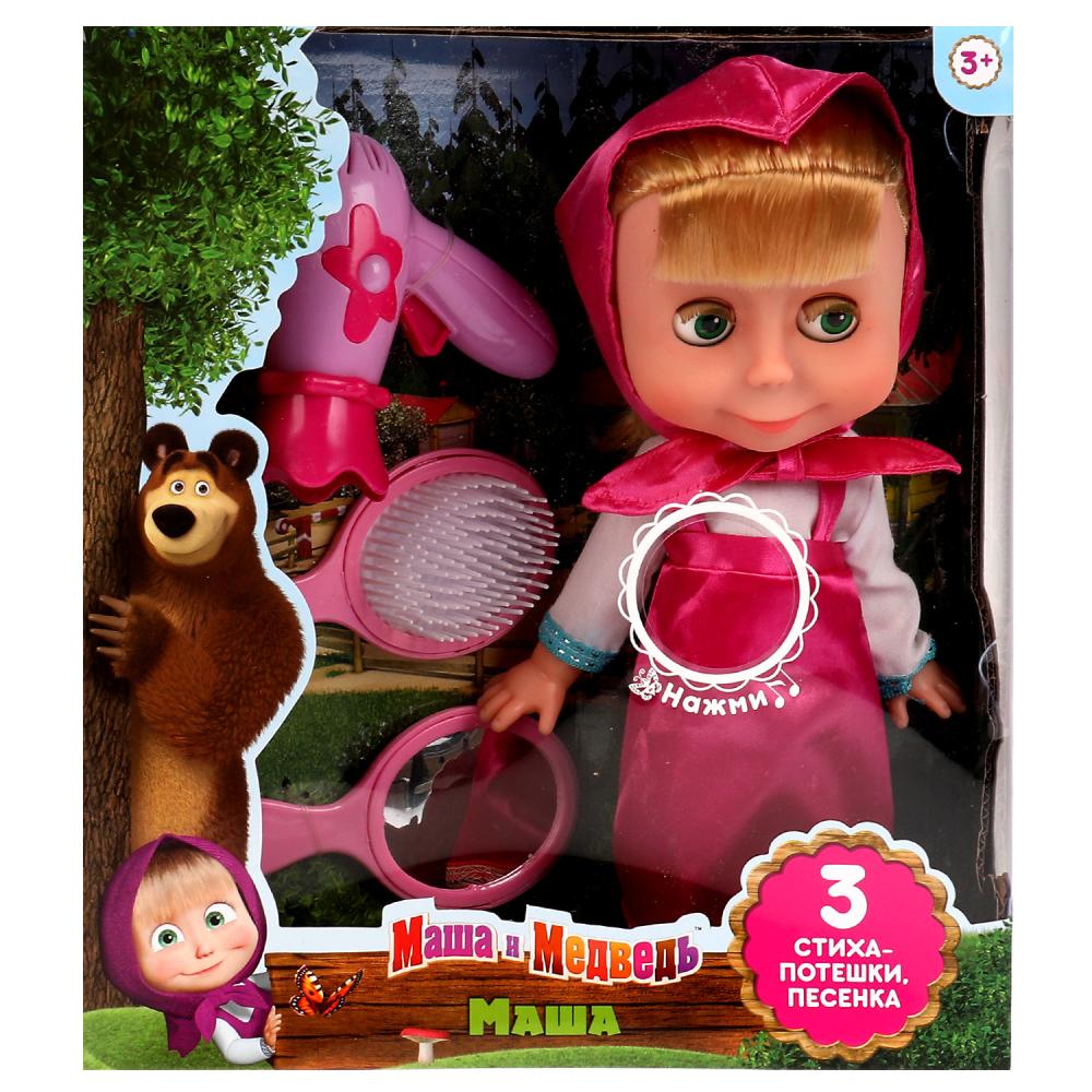 Кукла 83033K-N Маша 25см озвучен с набором парикмахера из м/ф Маша и Медведь ТМ Карапуз 335272