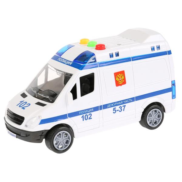 А/м 1630072-R Микроавтобус полиция со светом и звуком 15,5см пластик ТМ Технопарк 271656