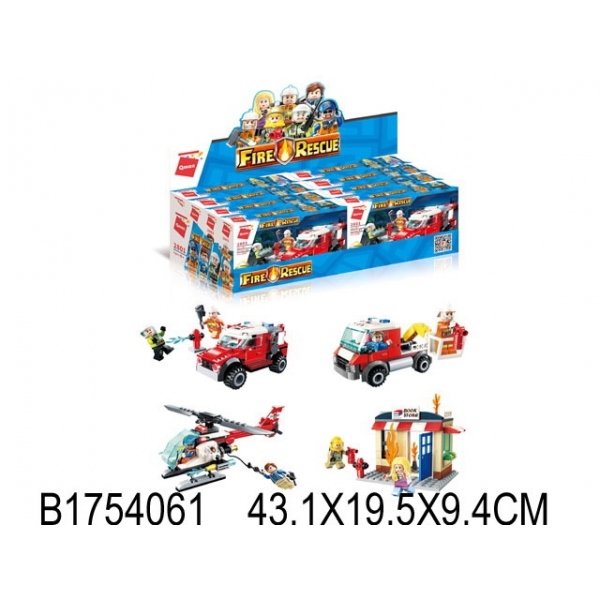 Конструктор 2801-2804 Пожарные службы с фигурками микс 1/8 BRICK - Пермь 