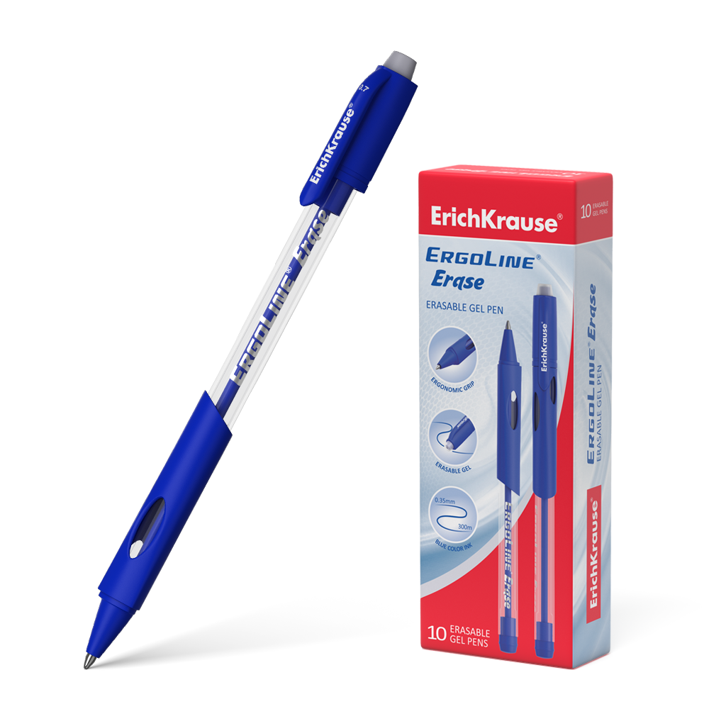 Ручка R-301 гелевая пиши-стирай синяя 41545 "Ergoline" 0,7/130мм Erich Krause - Челябинск 