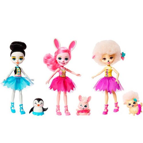 Mattel Enchantimals FRH55 Набор из трех кукол "Волшебные балерины" - Магнитогорск 