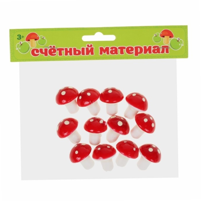 Счетный набор 2502744 Грибочки 12шт h=2,5см - Елабуга 