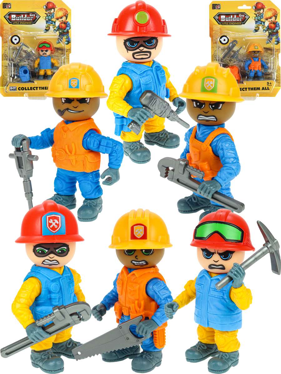 Мини-фигурка Y17434047 Бригада строителей 8х5см микс Рыжий кот - Пермь 