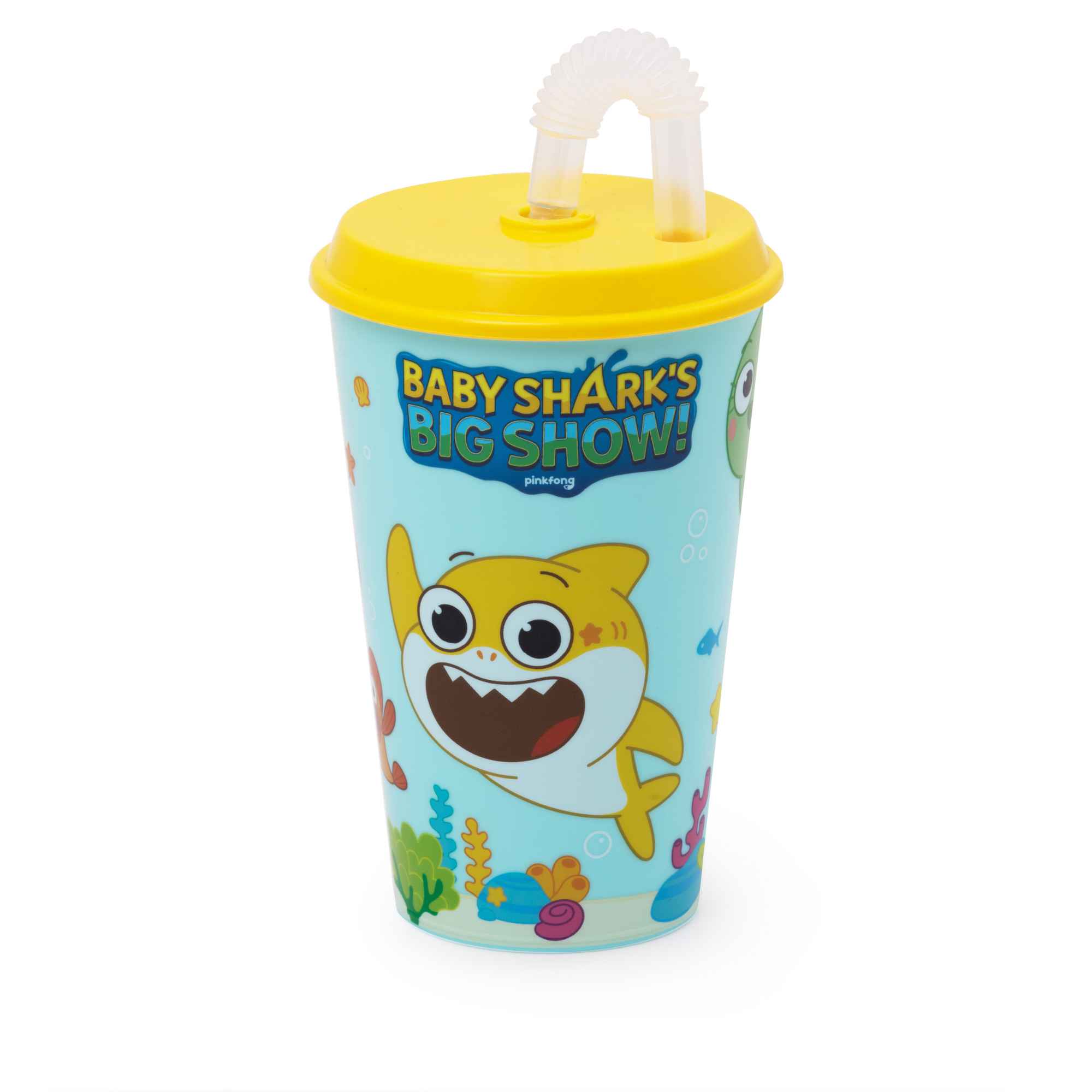 Стакан М8480 Baby Sharks Big Show! с трубочкой и крышкой Альтернатива - Ижевск 