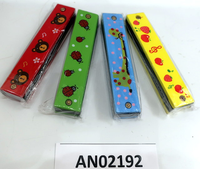 Губная гармошка AN02192 в ассортименте деревянная Рыжий кот - Чебоксары 
