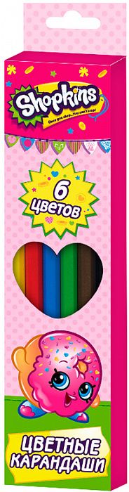 Карандаши цветные 6 цветов 31813 Shopkins Росмэн - Челябинск 