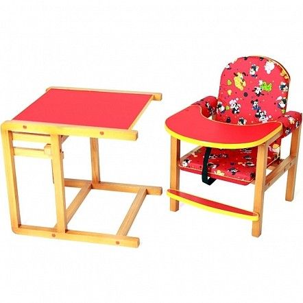 Стул-стол для кормления Ксения СТД0405 красный