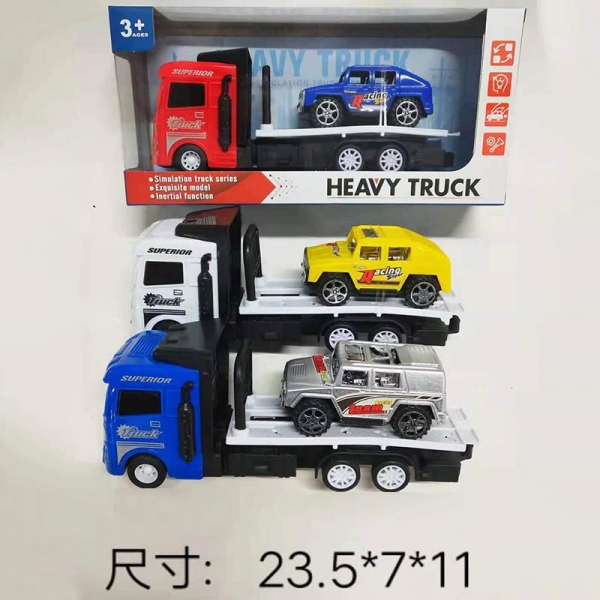Машина 0-668-43 Трейлер инерция с автомобилем Z488-H11208 в ассортименте в коробке - Бугульма 