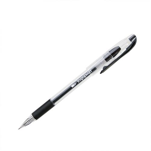Ручка гелевая GPK05-K  inФОРМАТ Crystal+ 0,50 мм черный резин.грип