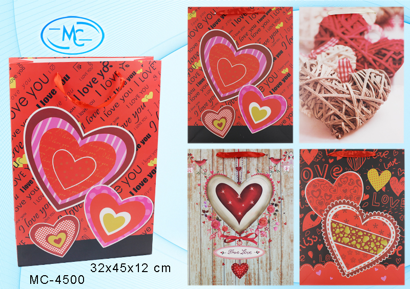 Пакет подарочный МС-4500 LOVE 32*45*12см - Йошкар-Ола 