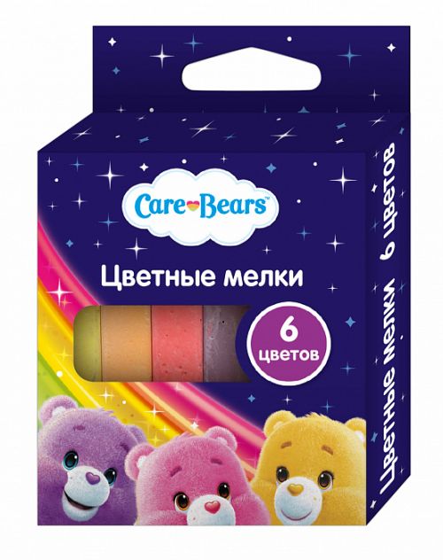 Мелки 6 цветов 33977 "Заботливые мишки" тм Care Bears Росмэн - Оренбург 