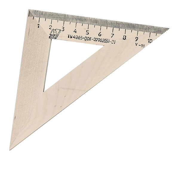 Треугольник 11см деревянный С138 45гр - Ижевск 