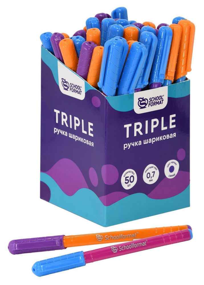 Ручка синяя 220684 Triple масляная РШ-ТР трехгранная 0,7мм Schoolformat - Елабуга 