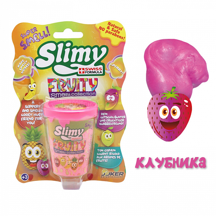 Слайм 37324 с фруктовым запахом Клубника 80 г ТМ Slimy - Пенза 