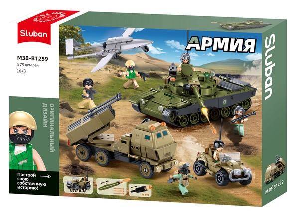 Конструктор М38-В1259 Военная техника 579 деталей в коробке Sluban - Волгоград 