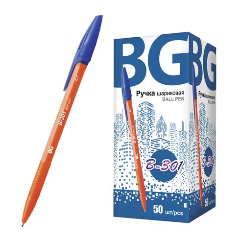 Ручка шариковая R 3863 синий "B-301 orange" Алингар