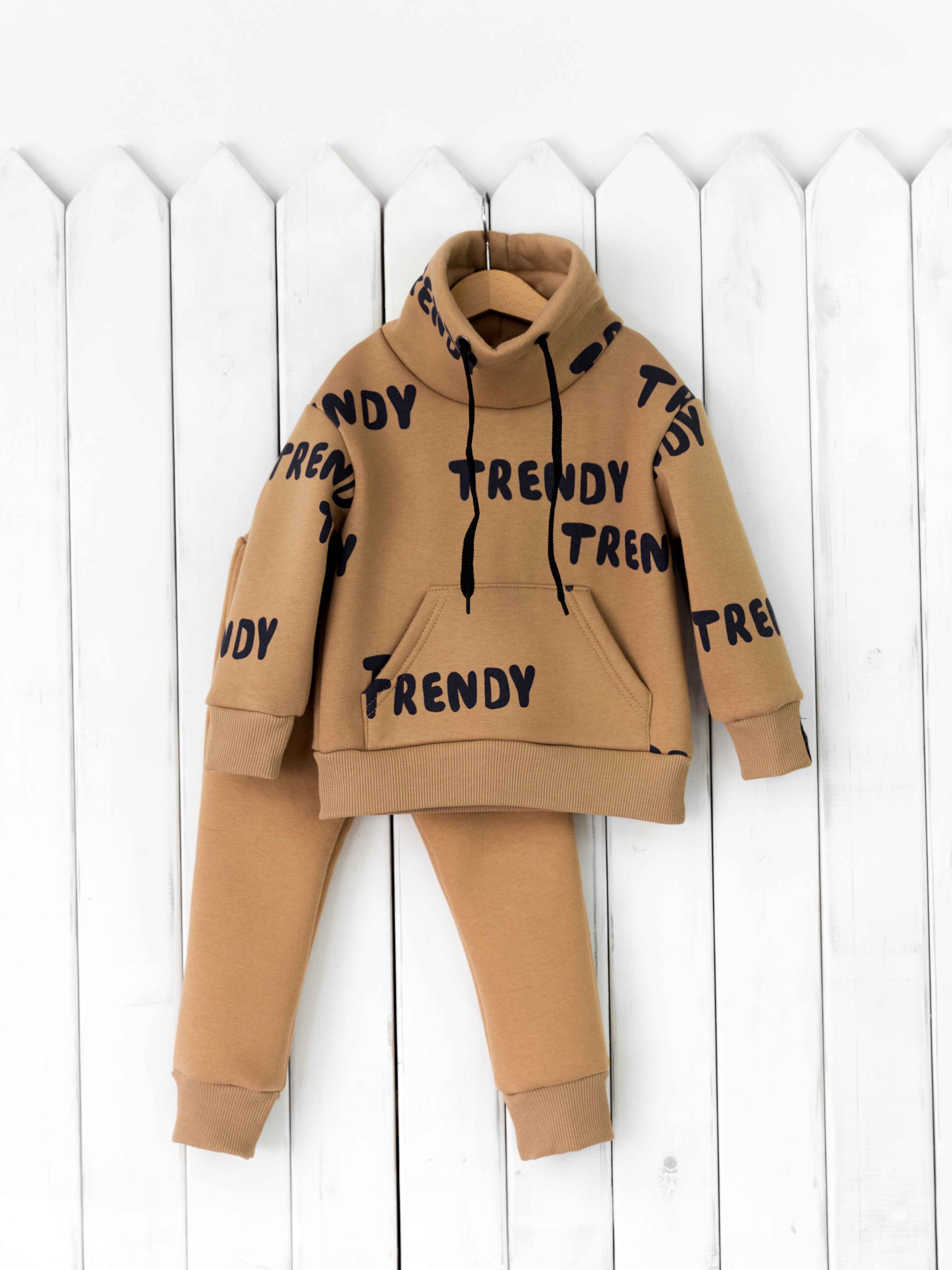 КД343/5-Ф Комплект детский р.116 (джемпер Trendy на бежевом+брюки/бежевые) Бэби Бум - Елабуга 