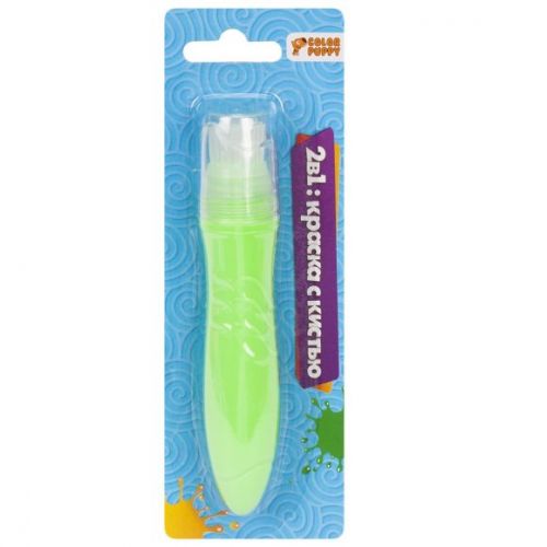 Краска с кистью 95374 в тюбике 2в1 зеленая 24мл ТМ Color Puppy - Бугульма 
