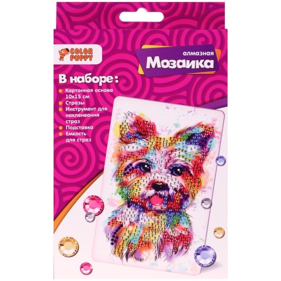 Алмазная мозаика 70084 Собачка 10*15см ТМ Color Puppy - Екатеринбург 